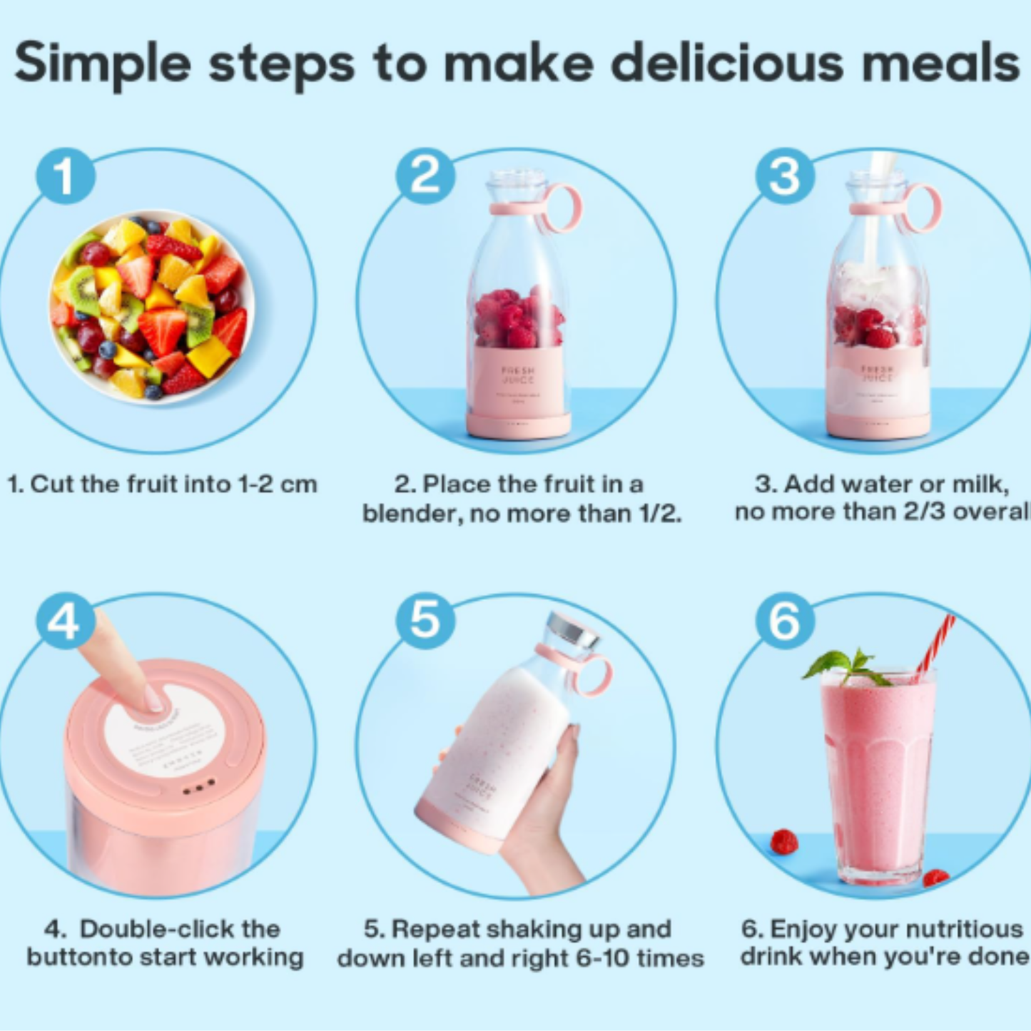 Botella Licuadora Portátil - USB